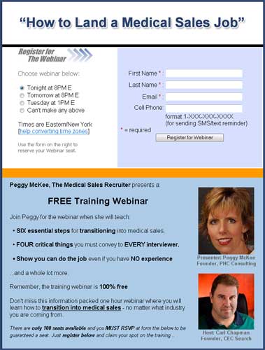 How to Get into Medical Sales webinar