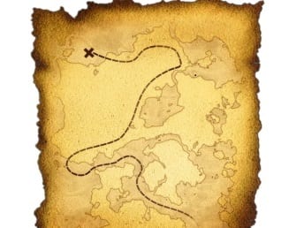 burnt treasure map