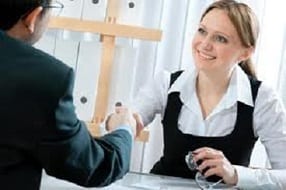 job interview handshake