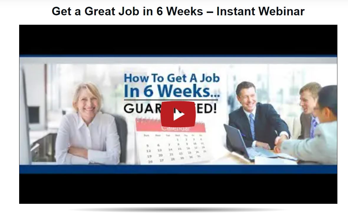 how to get a job in 6 weeks