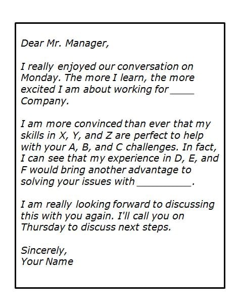 Job Interview Thank You Letter Examples from careerconfidential.com
